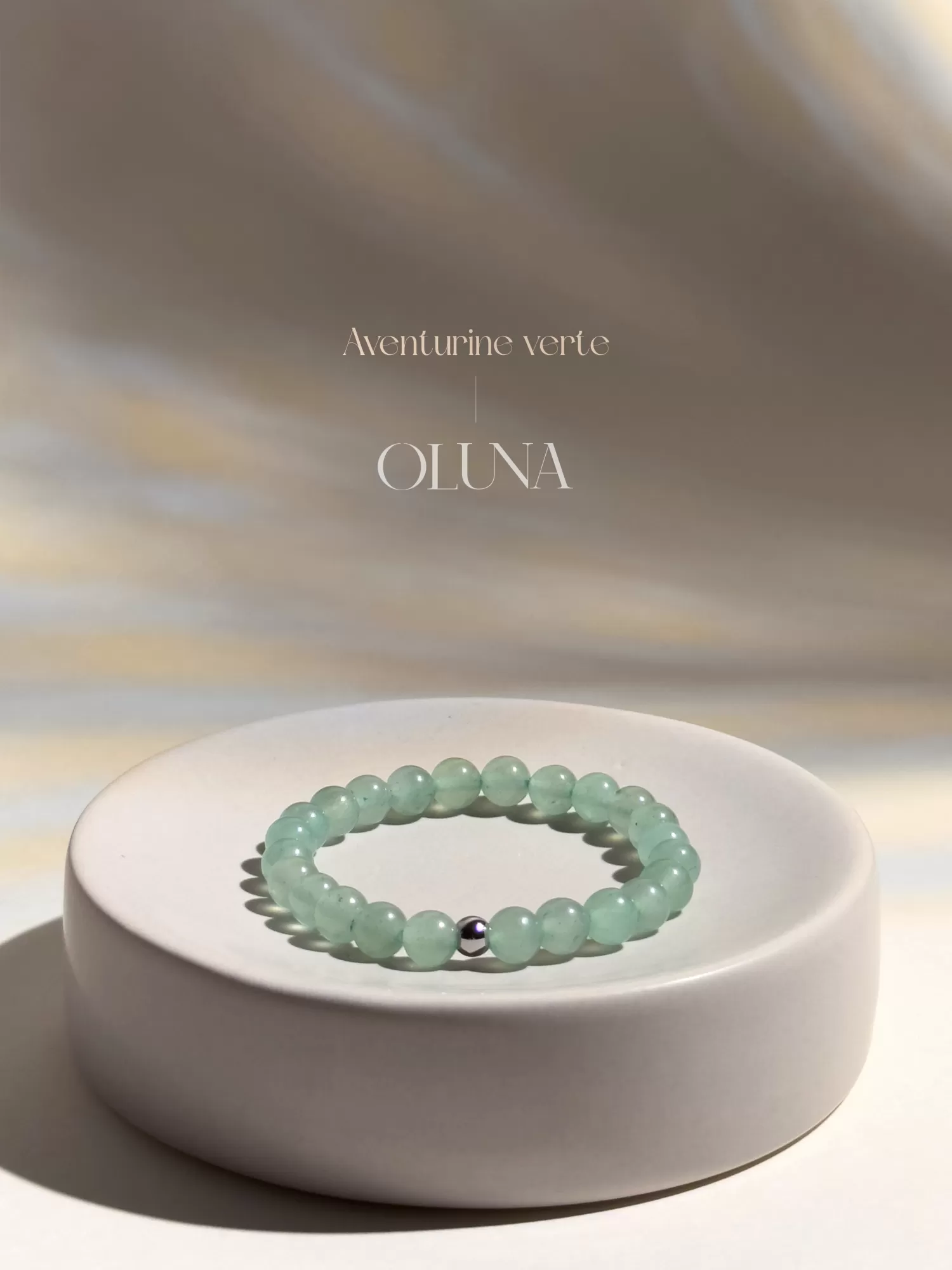 OLUNA|Bracelet Victoria - Aventurine Verte 6/8mm|Bracelets collection Victoria by OLUNA