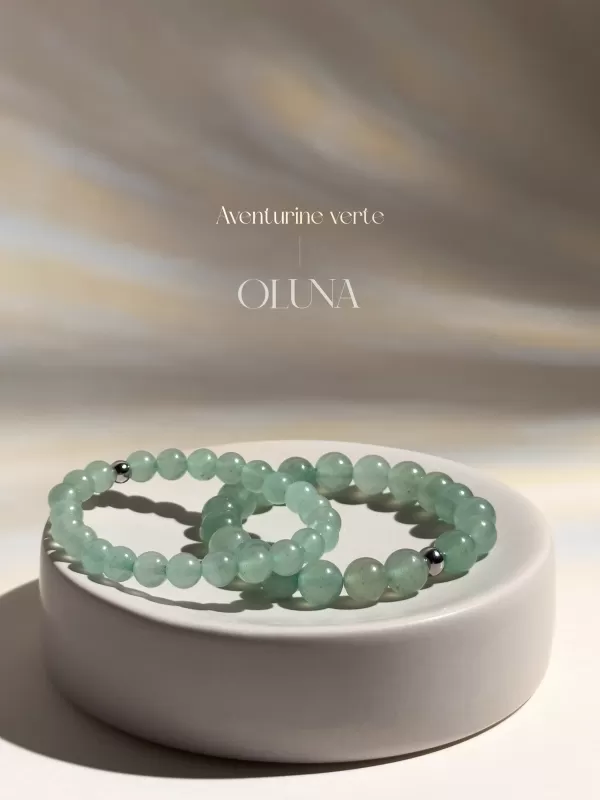 OLUNA|Bracelet Victoria - Aventurine Verte 6/8mm|Bracelets collection Victoria by OLUNA