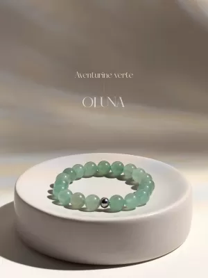OLUNA|Bracelet Victoria - Aventurine Verte 6/8mm|Bracelets collection Victoria by OLUNA