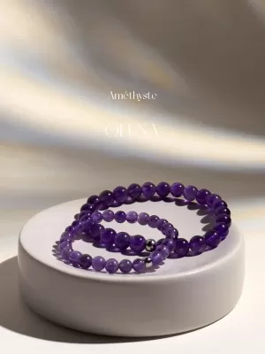 Bracelet Victoria - Améthyste 6/8mm