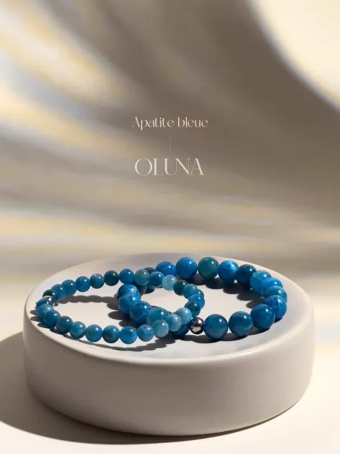 Bracelet Victoria - Apatite Bleue 6/8mm