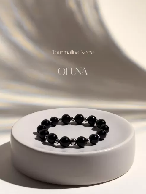 Bracelet Mia - Tourmaline Noire 6/8mm