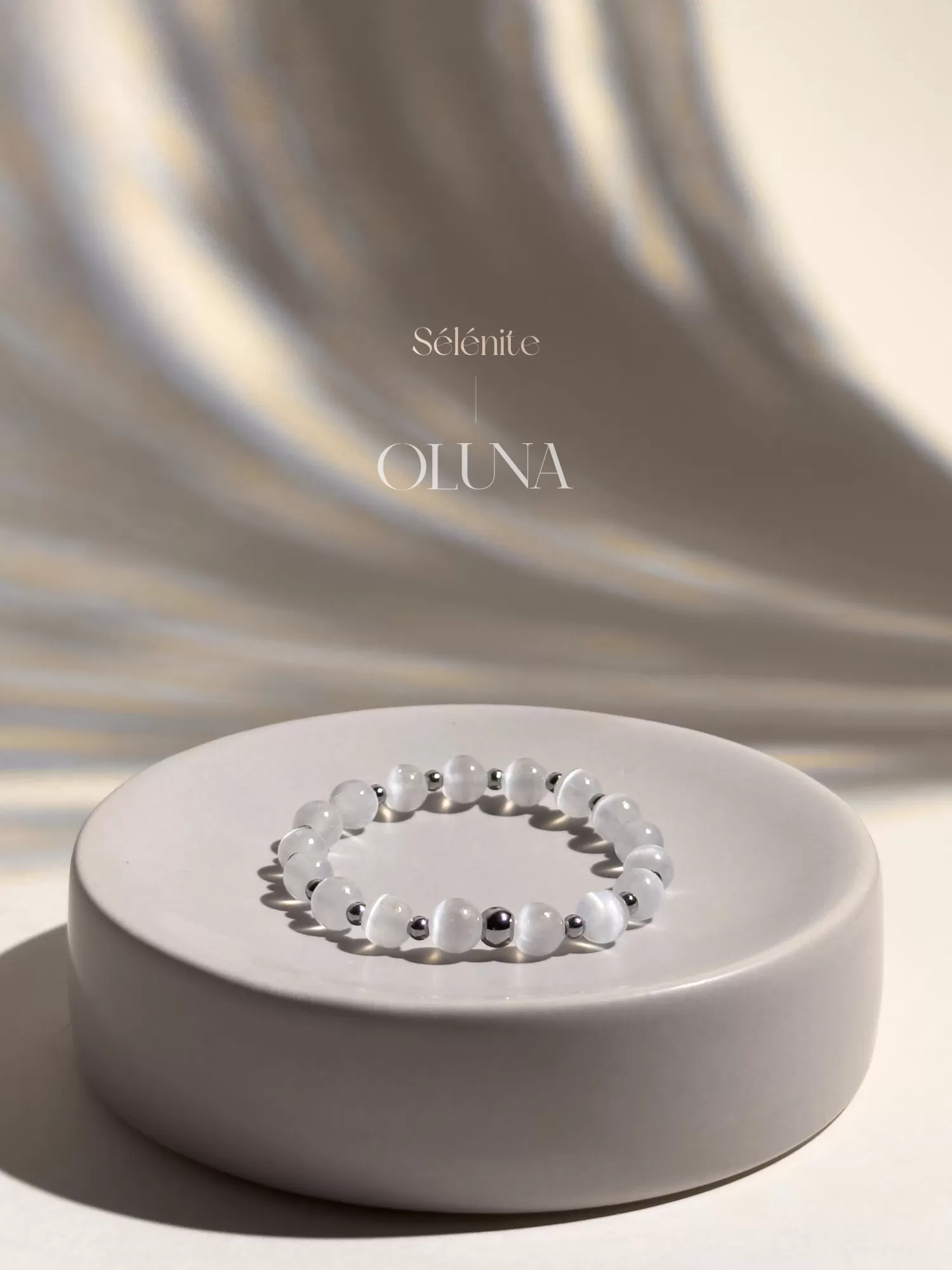 OLUNA|Bracelet Mia - Sélénite 6/8mm|Bracelets collection Mia by OLUNA