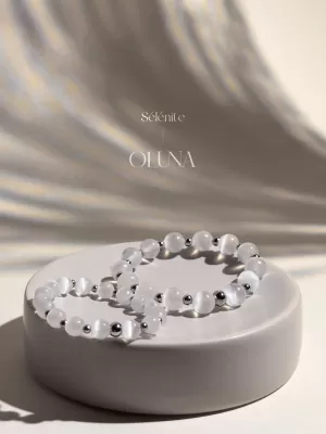 Bracelet Mia - Sélénite 6/8mm