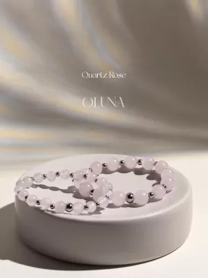 Bracelet Mia - Quartz Rose 6/8mm