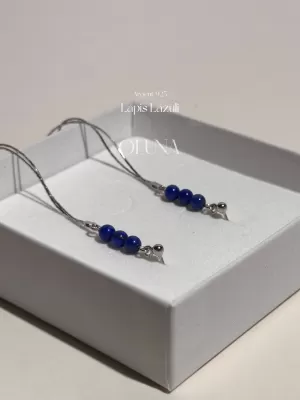 OLUNA|Boucles d'oreilles Lisa - Lapis Lazuli - Argent 925|Collection Lisa