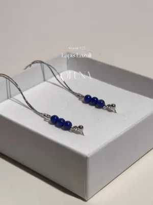 Boucles d'oreilles Lisa - Lapis Lazuli - Argent 925 Rhodié_Boucles d'oreilles Lisa_OLUNA_