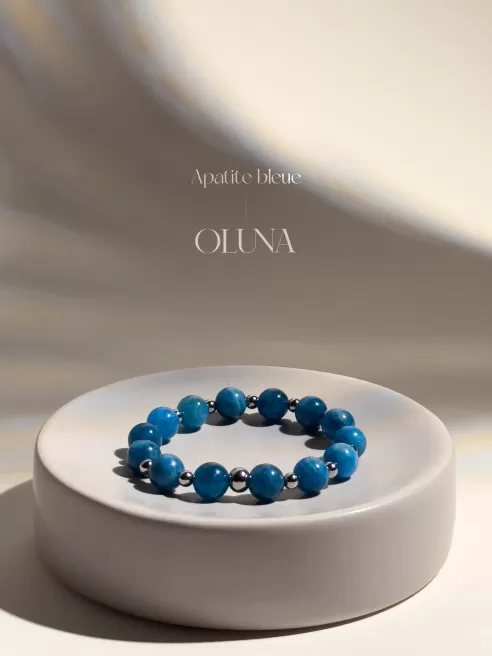 OLUNA|Bracelet Victoria - Apatite Bleue 6/8mm|Bracelets collection Victoria by OLUNA