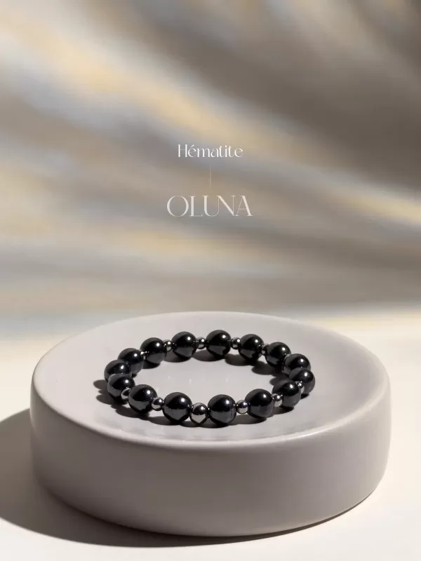 OLUNA|Bracelet Mia - Hématite 6/8mm|Bracelets collection Mia by OLUNA