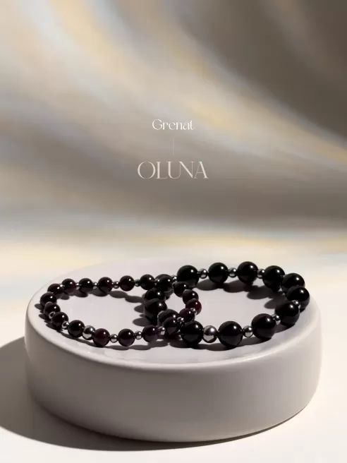 Bracelet Mia - Grenat 6/8mm