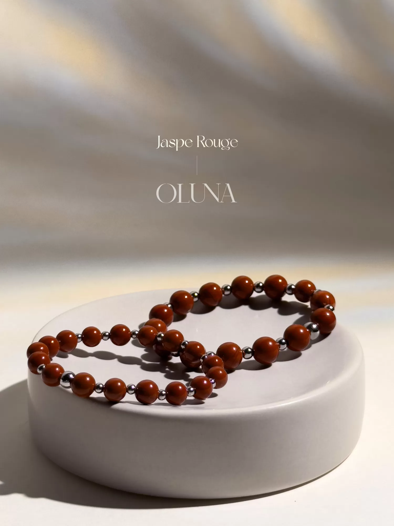 OLUNA|Bracelet Mia - Jaspe Rouge 6/8mm|Bracelets collection Mia by OLUNA