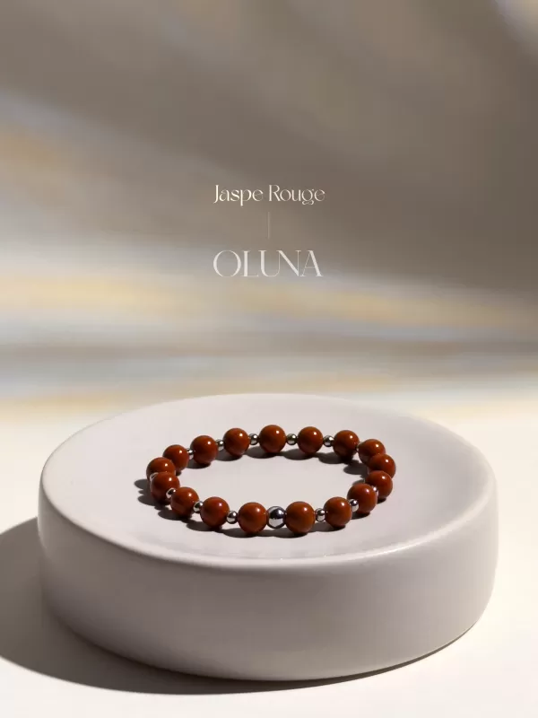 Bracelet Mia - Jaspe Rouge 6/8mm