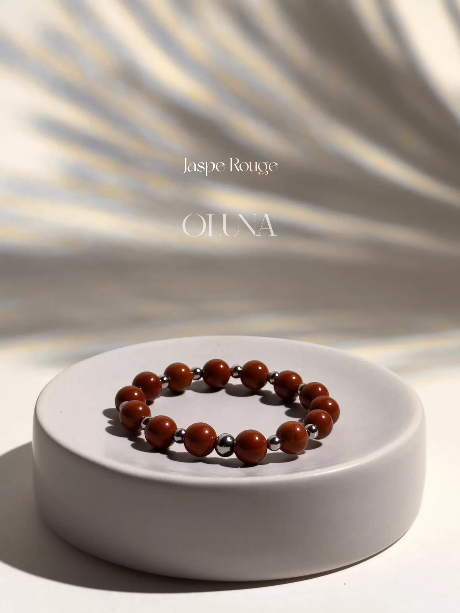 OLUNA|Bracelet Mia - Jaspe Rouge 6/8mm|Bracelets collection Mia by OLUNA