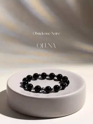 OLUNA|Bracelet Mia - Obsidienne Noire 6/8mm|Bracelets collection Mia by OLUNA