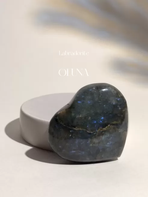 Cœur en Labradorite 7-8cm