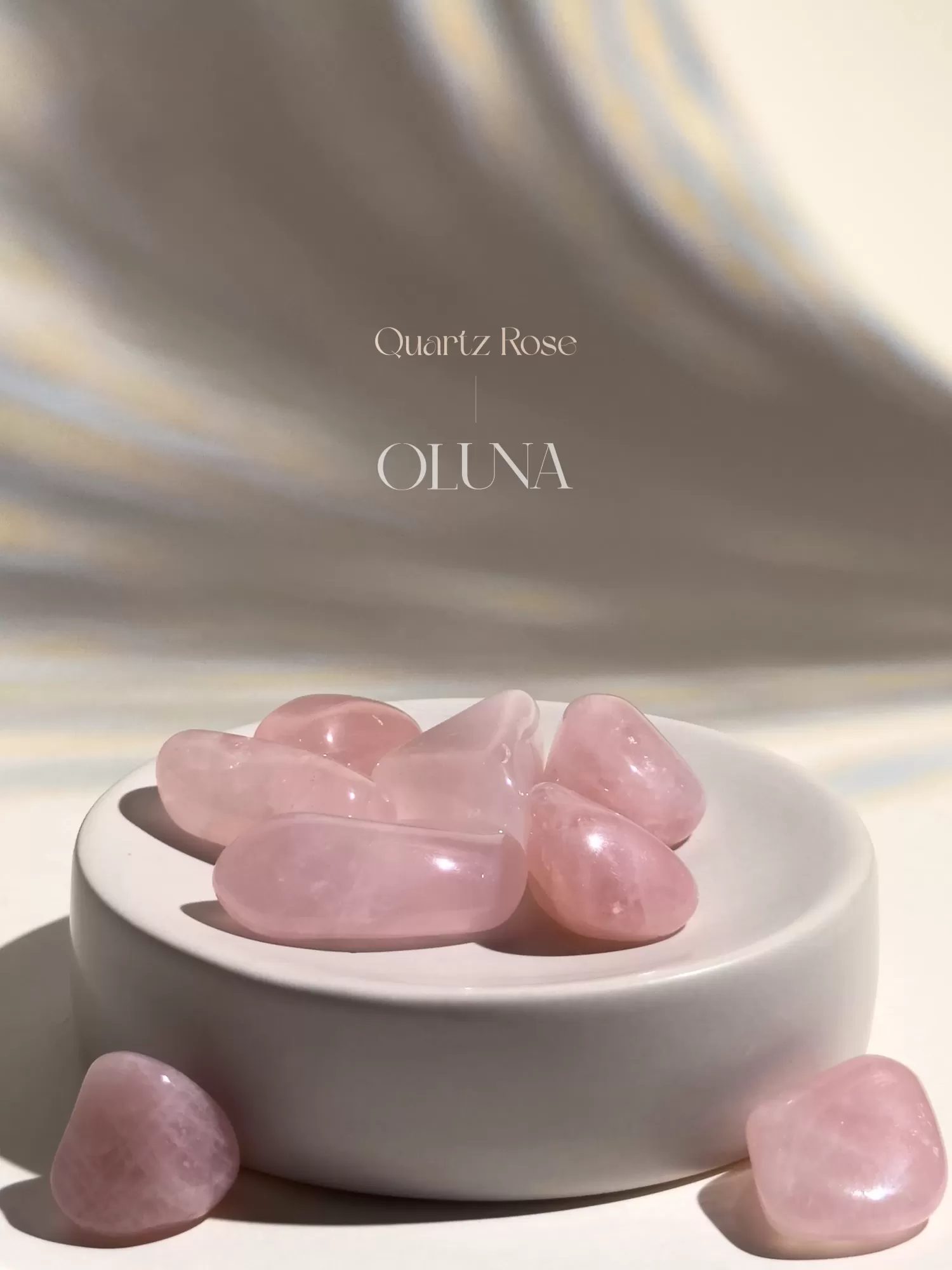 OLUNA|Pierre roulée en Quartz Rose|Pierres roulées OLUNA