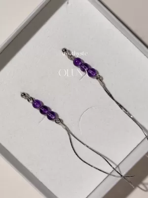 OLUNA|Boucles d'oreilles Lisa - Améthyste - Argent 925|Collection Lisa