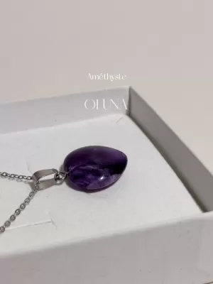 Pendentif cœur - Améthyste_Pendentifs Coeur_OLUNA_