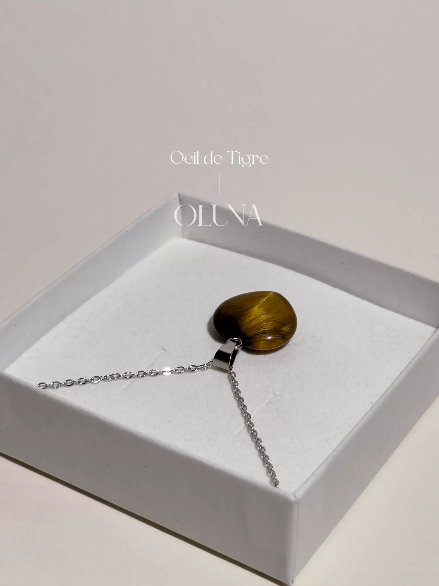 OLUNA|Pendentif cœur - Œil de Tigre|Pendentifs cœurs