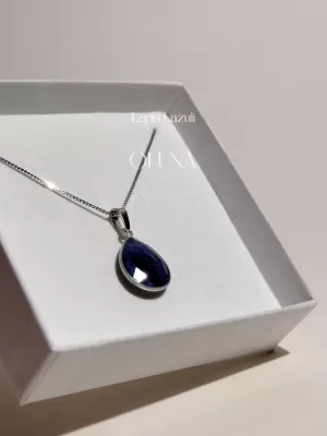 OLUNA|Pendentif Elina - Lapis Lazuli - Argent 925|Collection Elina