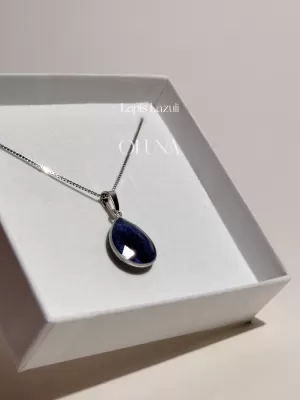 Pendentif Elina - Lapis Lazuli - Argent 925 Rhodié_Pendentifs Elina - Argent 925_OLUNA_