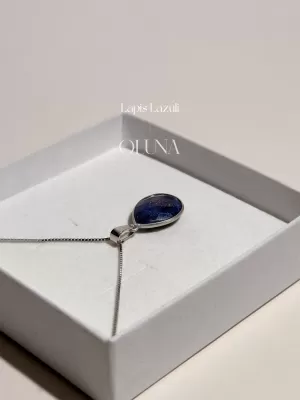 Pendentif Elina - Lapis Lazuli - Argent 925 Rhodié_Pendentifs Elina - Argent 925_OLUNA_