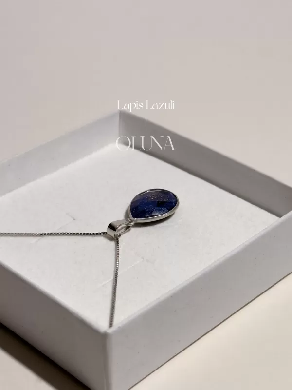 Pendentif Elina - Lapis Lazuli - Argent 925 Rhodié_Pendentifs Elina - Argent 925_OLUNA_