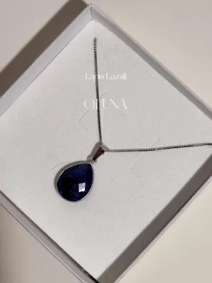 Pendentif Elina - Lapis Lazuli - Argent 925 Rhodié_Pendentifs Elina - Argent 925_OLUNA_