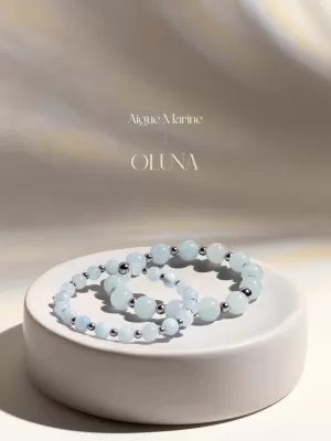 Bracelet Mia - Aigue Marine 6/8mm