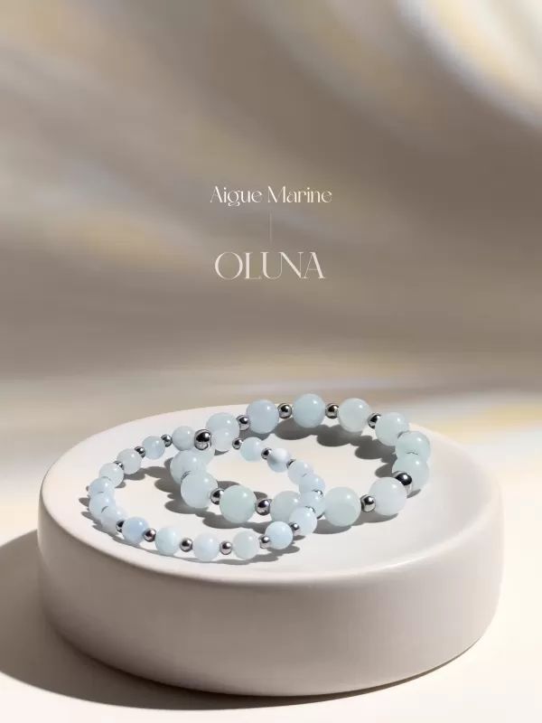 OLUNA|Bracelet Mia - Aigue Marine 6/8mm|Bracelets collection Mia by OLUNA