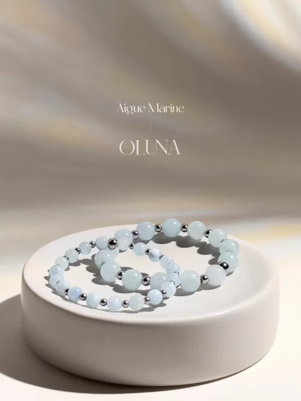 Bracelet Mia - Aigue Marine 6/8mm