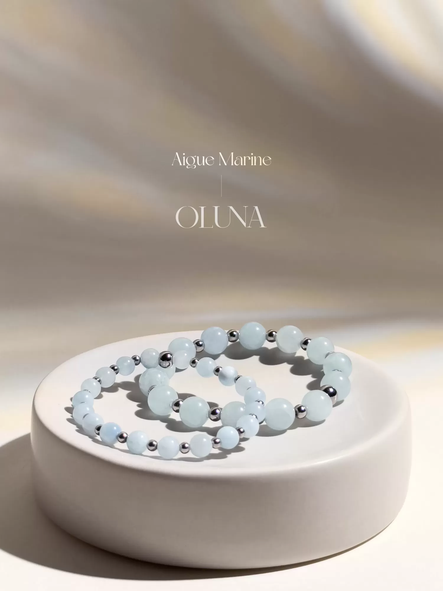 OLUNA|Bracelet Mia - Aigue Marine 6/8mm|Bracelets collection Mia by OLUNA