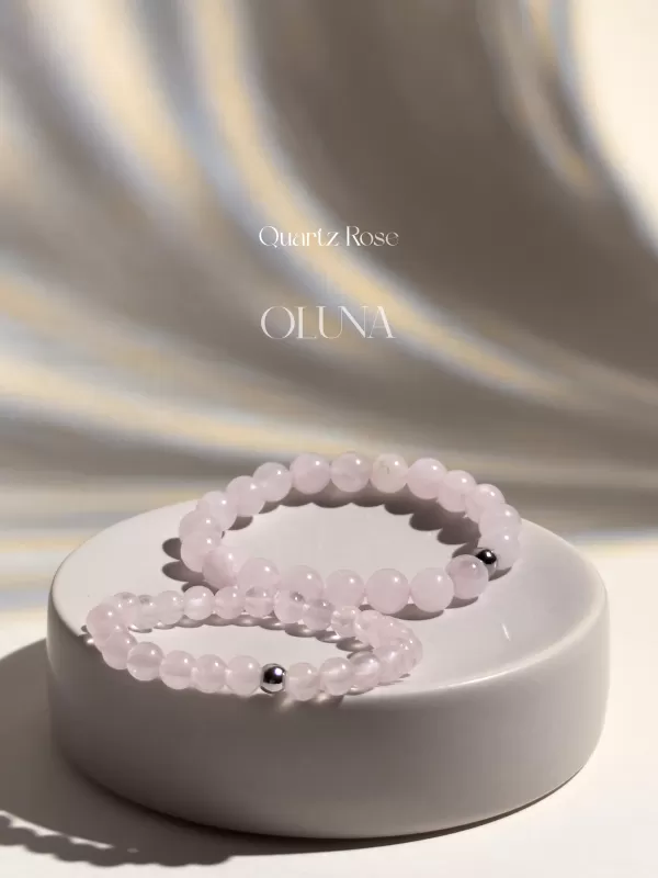 OLUNA|Bracelet Victoria - Quartz Rose 6/8mm|Bracelets collection Victoria by OLUNA
