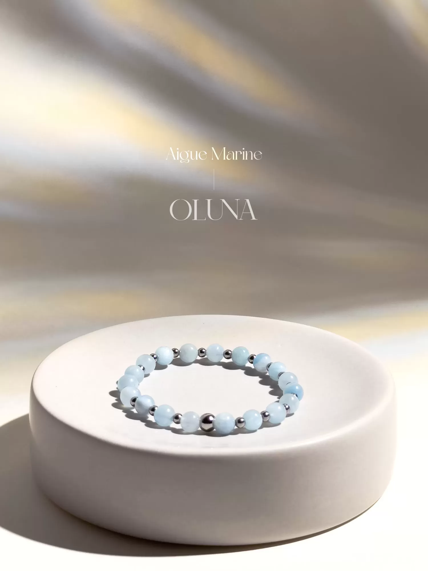 OLUNA|Bracelet Mia - Aigue Marine 6/8mm|Bracelets collection Mia by OLUNA