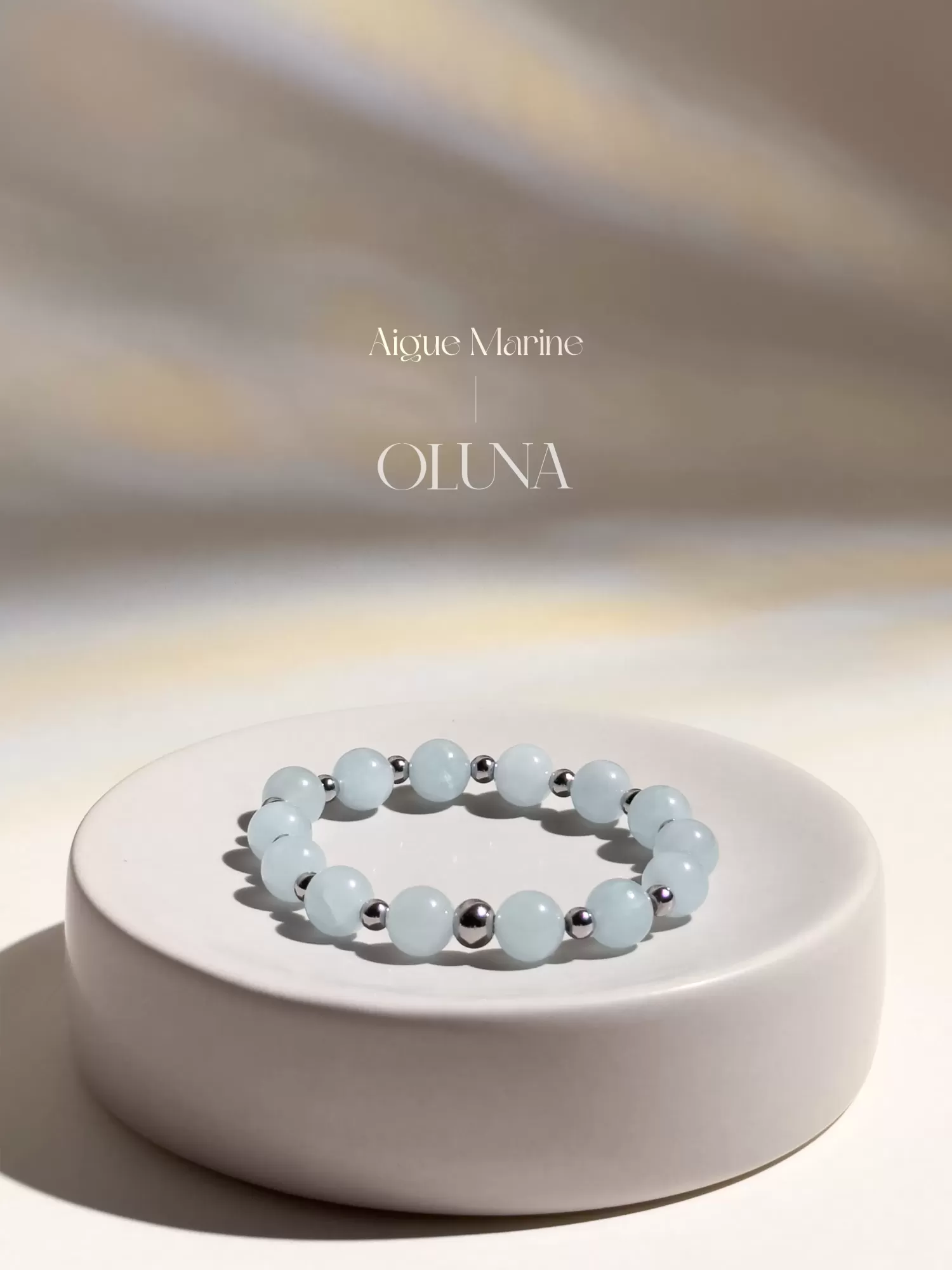 OLUNA|Bracelet Mia - Aigue Marine 6/8mm|Bracelets collection Mia by OLUNA