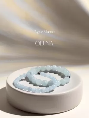 Bracelet Victoria - Aigue Marine 6/8mm