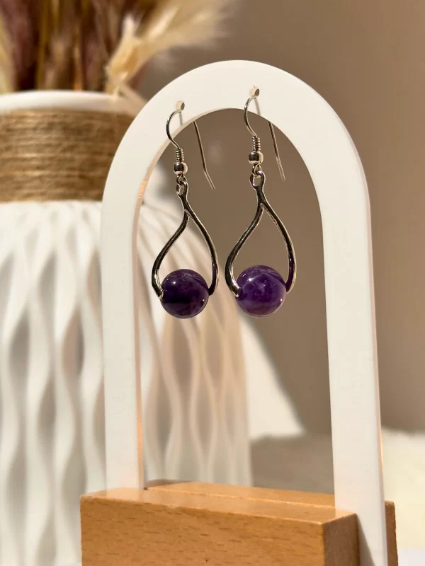 Boucles d'oreilles Améthyste Anna - Argent 925