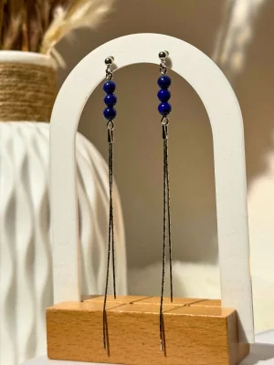 Boucles d'oreilles Lapis Lazuli Lisa - Argent 925