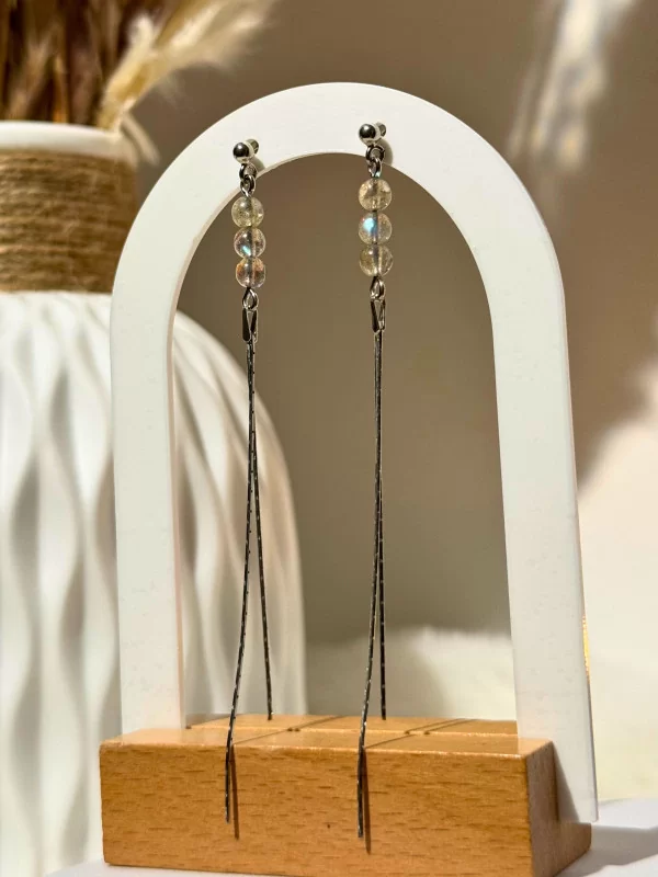 Boucles d'oreilles Labradorite Lisa - Argent 925