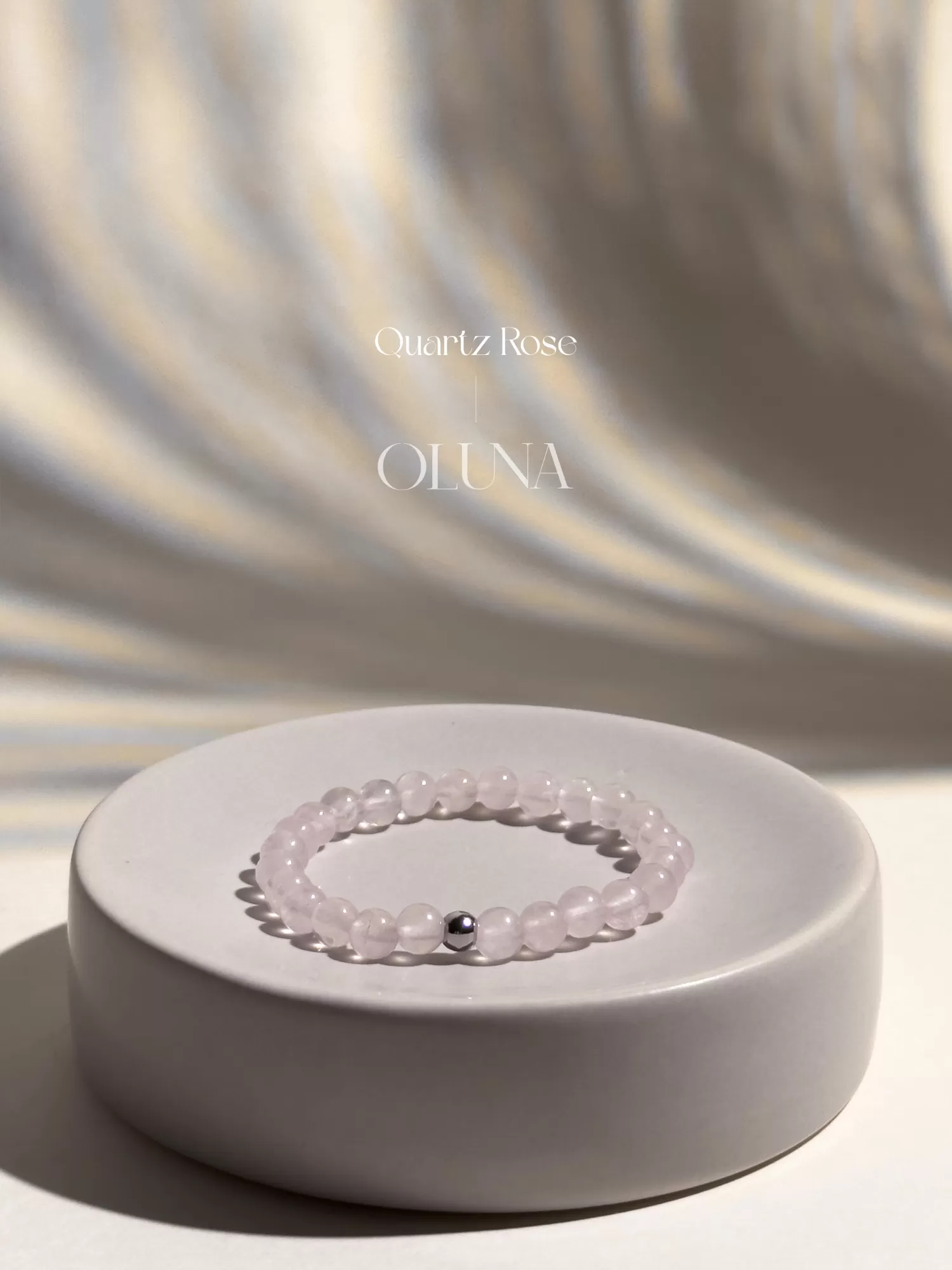 OLUNA|Bracelet Victoria - Quartz Rose 6/8mm|Bracelets collection Victoria by OLUNA