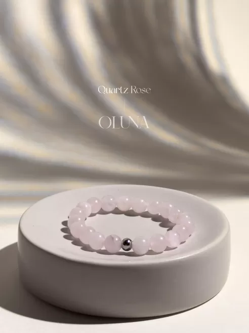 OLUNA|Boucles d'oreilles Anna - Quartz Rose - Argent 925|Collection Anna