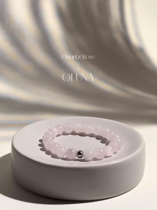 OLUNA|Bracelet Victoria - Quartz Rose 6/8mm|Bracelets collection Victoria by OLUNA