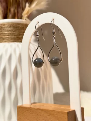 Boucles d'oreilles Labradorite Anna - Argent 925