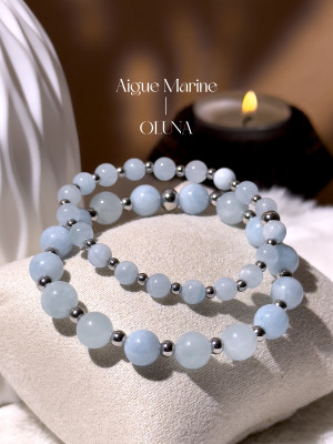 Bracelet Aigue Marine Mia - Pierre de communication