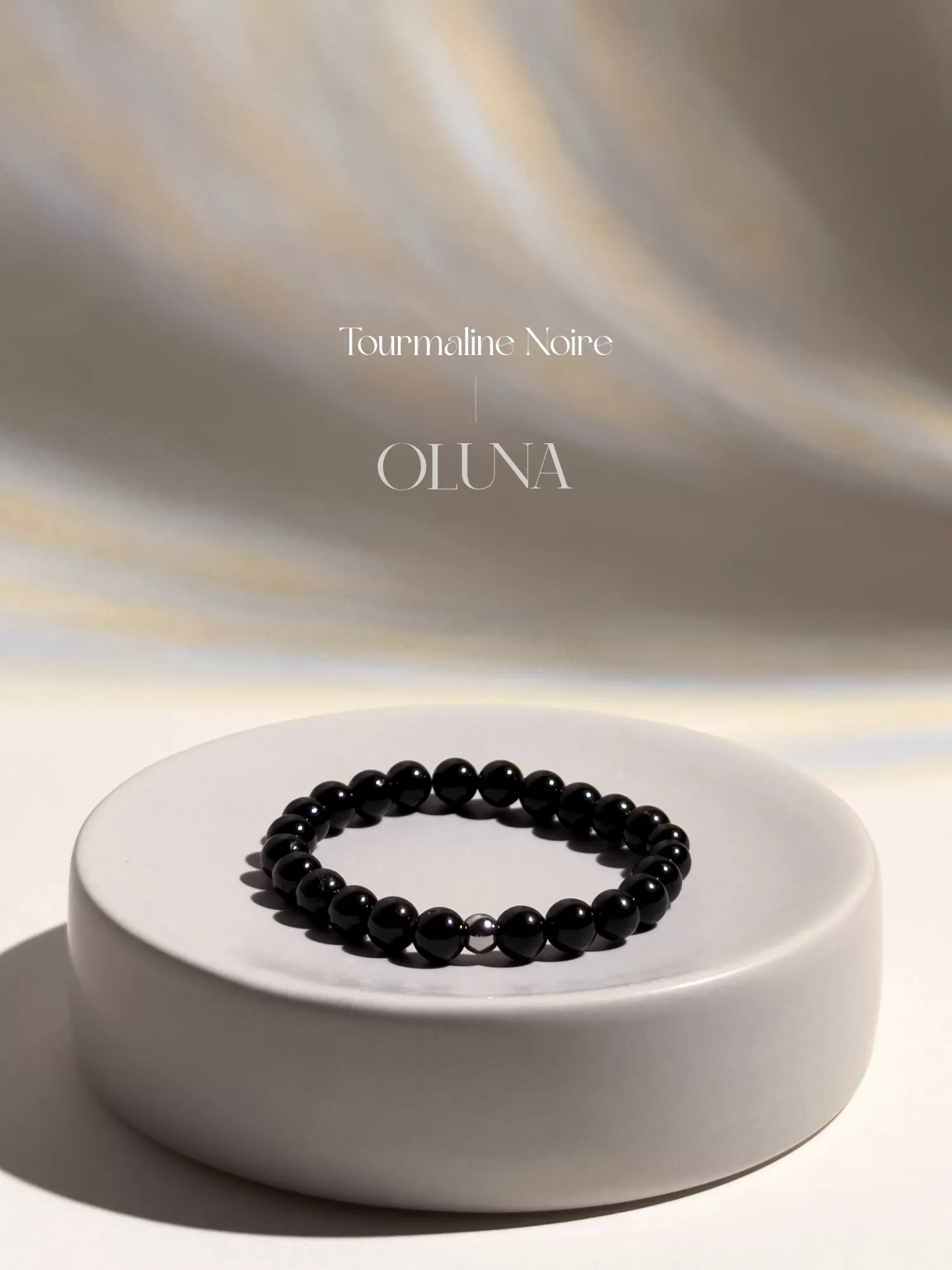 OLUNA|Bracelet Victoria - Tourmaline Noire 6/8mm|Bracelets collection Victoria by OLUNA