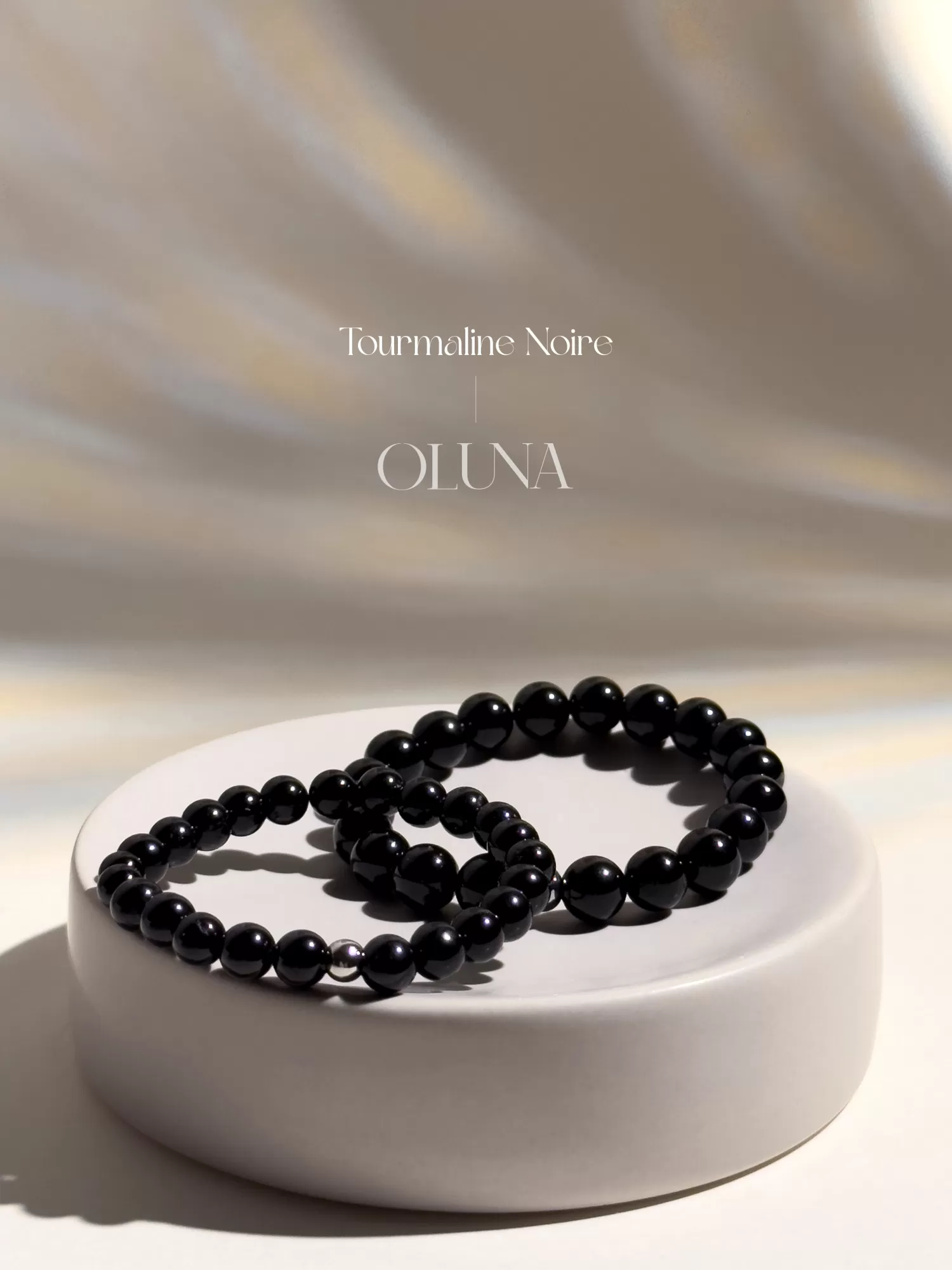 OLUNA|Bracelet Victoria - Tourmaline Noire 6/8mm|Bracelets collection Victoria by OLUNA