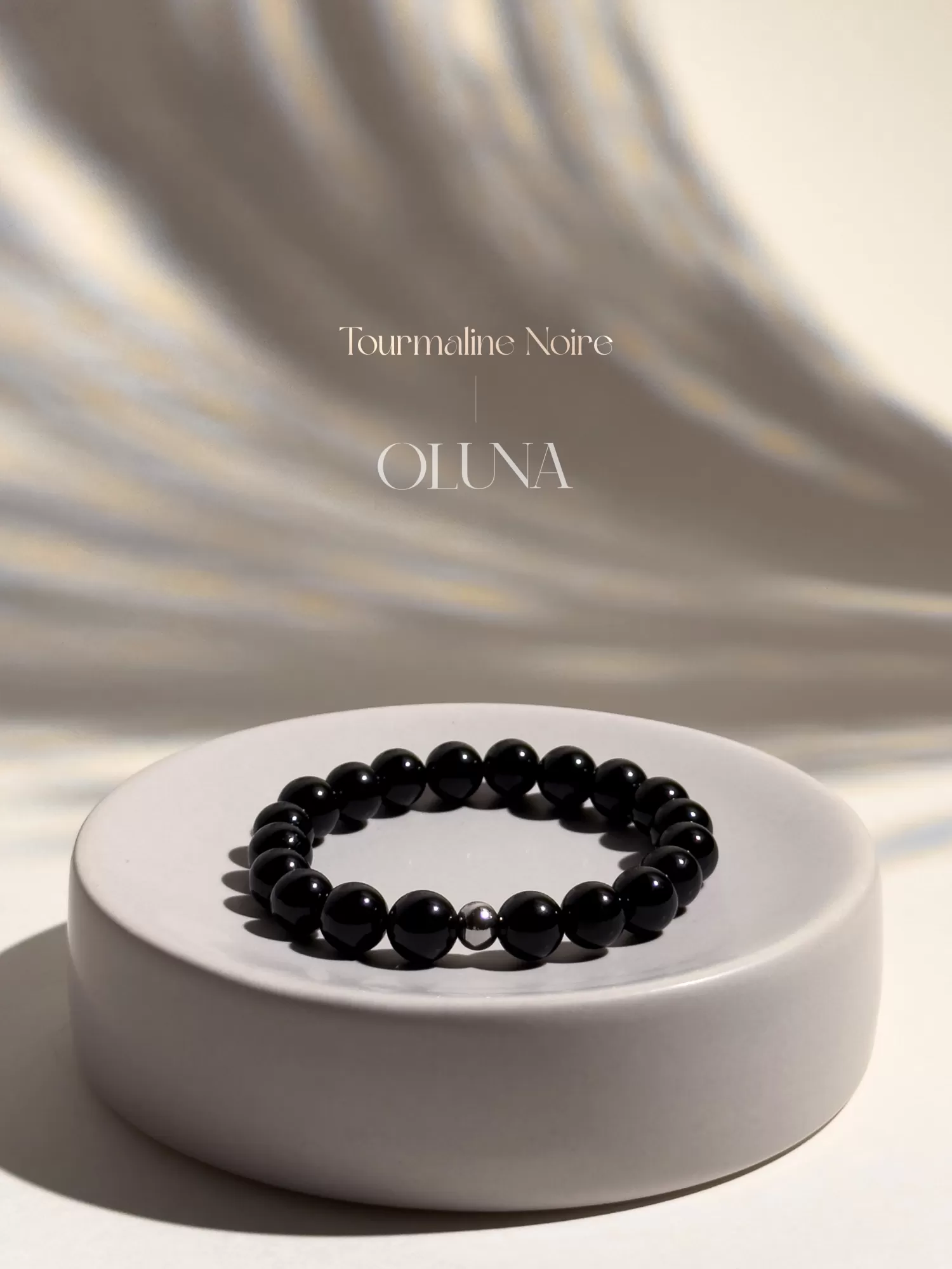 OLUNA|Bracelet Victoria - Tourmaline Noire 6/8mm|Bracelets collection Victoria by OLUNA