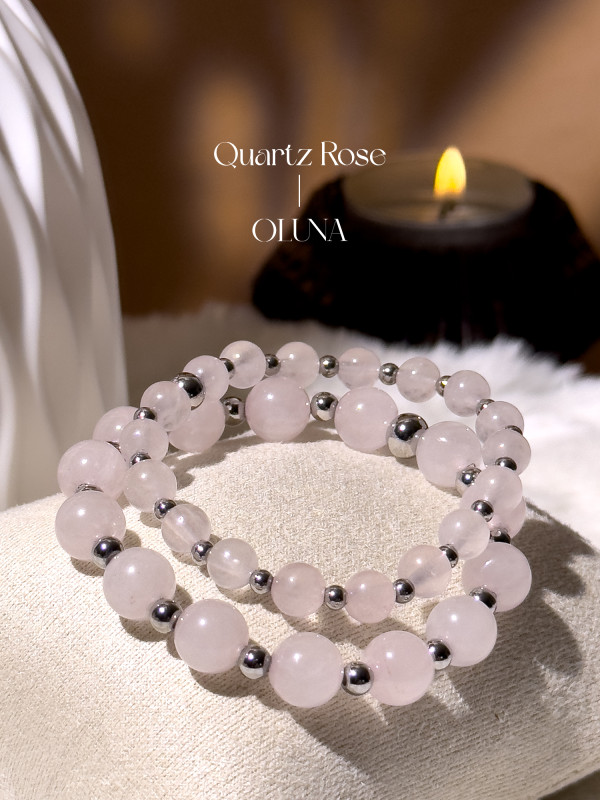 Bracelet Mia - Quartz Rose 6/8mm_Bracelets Mia_OLUNA_