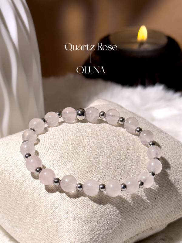 Bracelet Mia - Quartz Rose 6/8mm_Bracelets Mia_OLUNA_