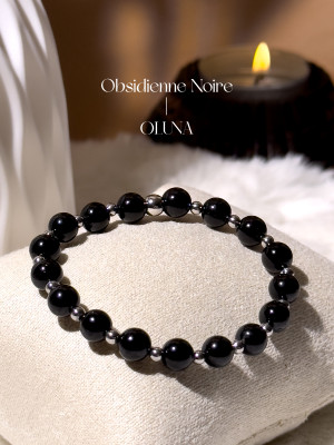 Bracelet Mia - Obsidienne Noire 6/8mm_Bracelets Mia_OLUNA_